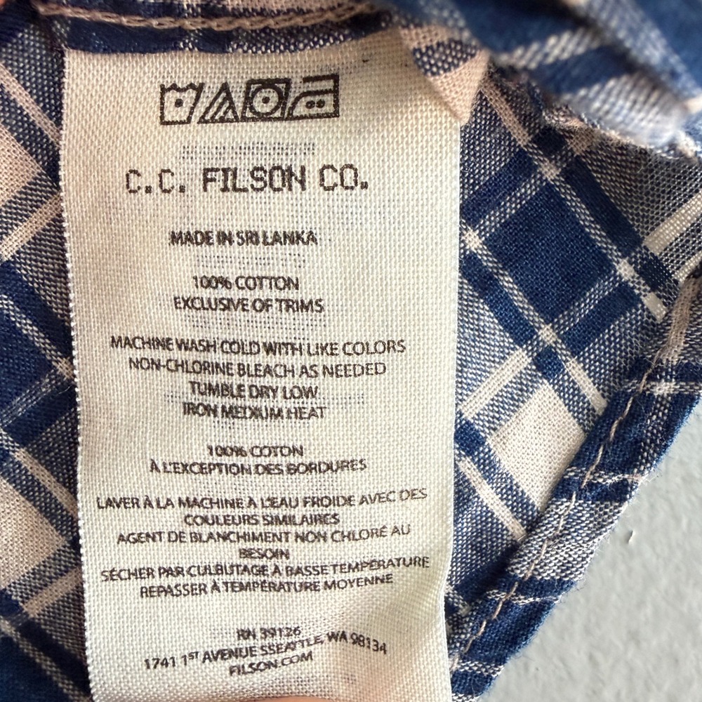 Filson Kadin Island Plaid Shirt Seattle Band Collar Heritage Women M Trailcore - Picture 5 of 9